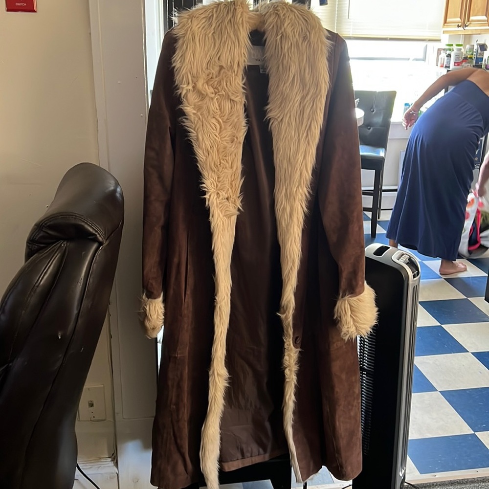 Wilson leather long jacket